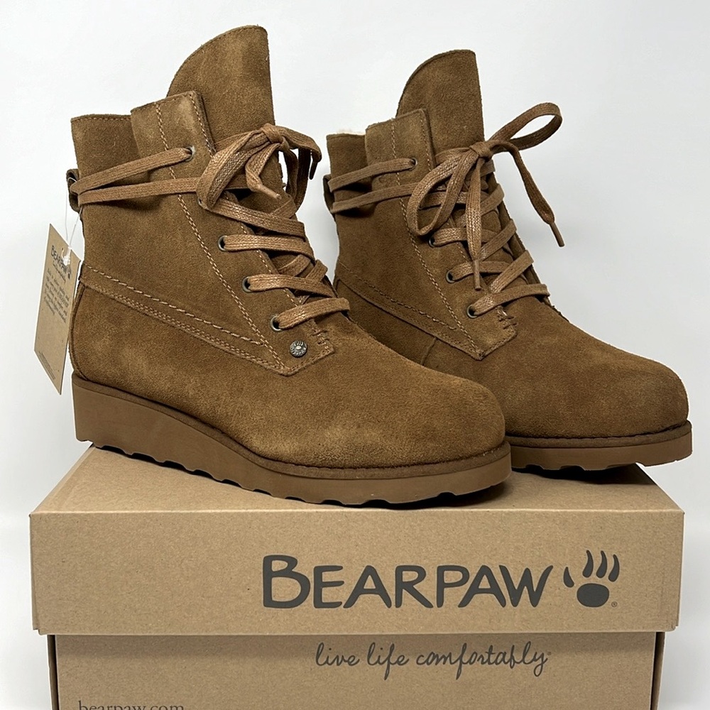 BEARPAW Lace Up Winter Boots ‘Krista’ Sz. 8
